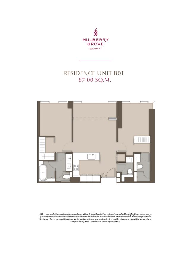 Unit Recommended : MULBERRY GROVE Sukhumvit by MQDC 18